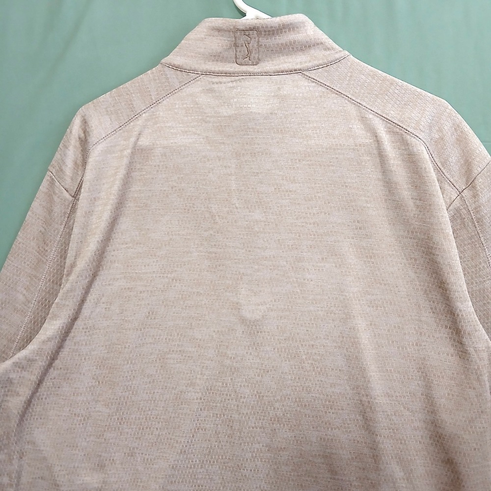 PGA TOUR Men's XL Gold Mock Neck 1/4 Zip Pullover Golf Sport Shirt Long Sleeve - Picture 11 of 16